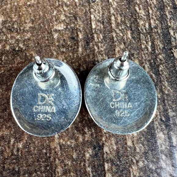 Jay King DTR Purple Druzy Crystal Stone Sterling Silver Earrings - Picture 6 of 8